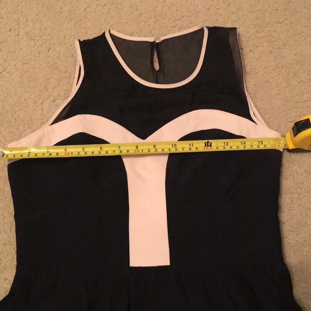 Parker Black Sheer Neck Mini Dress Medium / Small - Picture 7 of 8